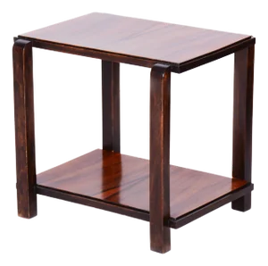 Art Deco Side or Coffee Table in Beech and Walnut, France, 1930s