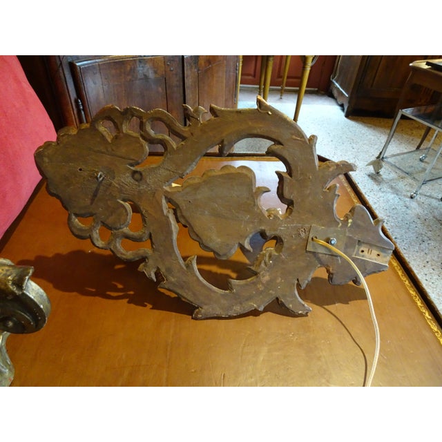 19th Century Italian Giltwood Sconces, a Pair For Sale - Image 11 of 13