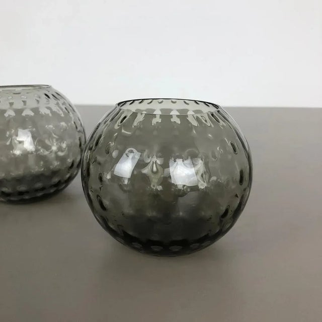 Ball Vases Tourmaline by Wilhelm Wagenfeld for WMF, Germany, 1960s, Set of 2 For Sale - Image 6 of 17