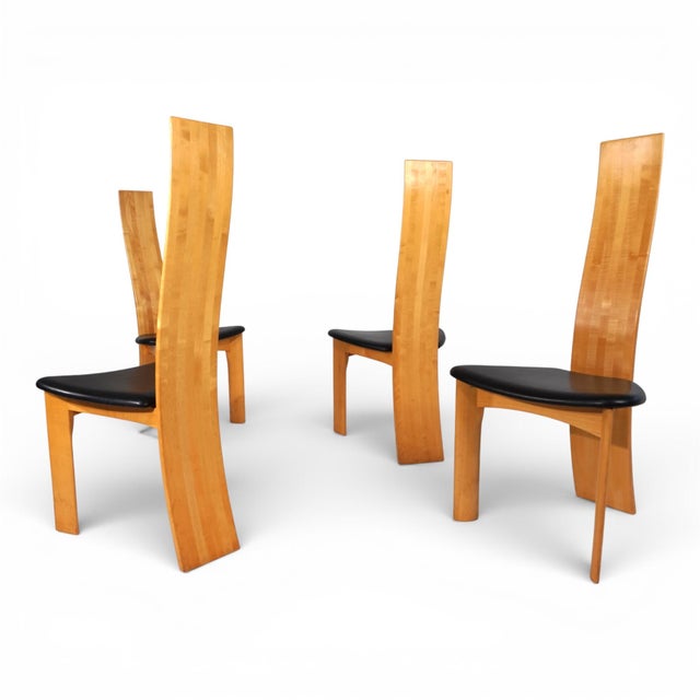 Brown Vontage Iris Dining Chairs by Bob Van Den Berghe, 1980, Set of 4 For Sale - Image 8 of 18