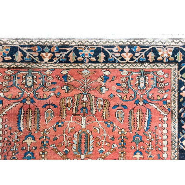 Salmon Early 20th Century Persian Sarouk Farahan Rug For Sale - Image 8 of 15