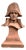 Napoleon Bonaparte Cast Stone Bust with Terracotta Finish Garden Ornament For Sale