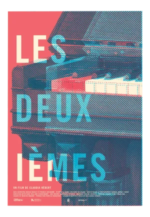 2016 Contemporary Film Poster - "Les Deuxiemes" (Red and Blue)