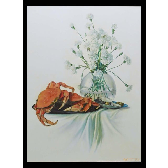"Still Life in White" by Fazly Original Oil on Canvas Hand signed by the artist Image Size: 40" x 30" Framed Size: 50"x...