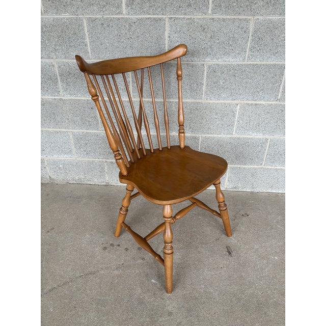Van Sciver Maple Windsor Brace Back Dining Chairs - Set of 6 For Sale In Philadelphia - Image 6 of 16