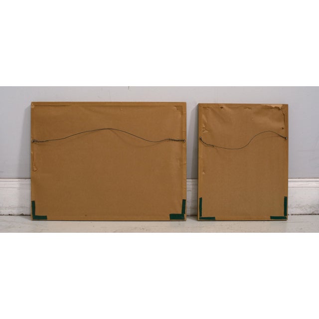 Vintage Pair of Italian Colored Engraving Etchings in Frames For Sale - Image 12 of 12