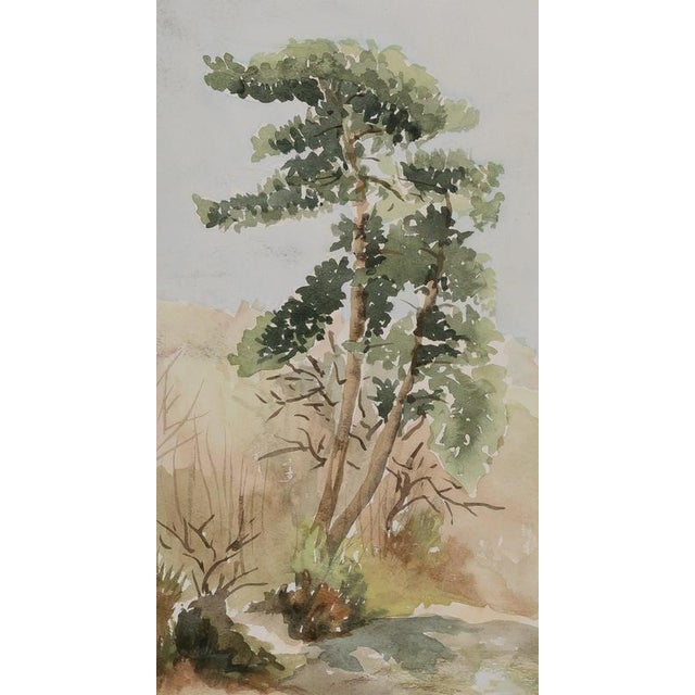Modern Jacques Noury, On the Way, Watercolor For Sale - Image 3 of 5