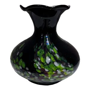 1970s Murano Confetti Art Glass Vase Italy