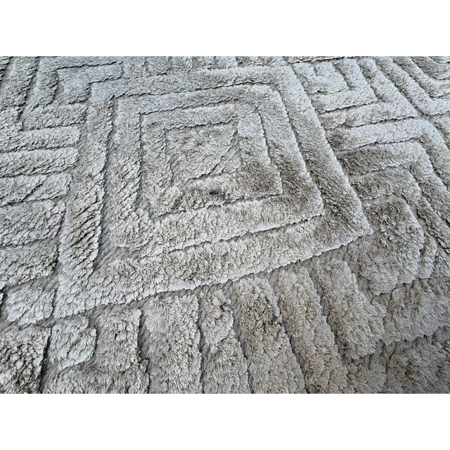 Rh Talsari Silk & Wool Rug – 12' × 15' Wheat | Hand-Knotted Silk & Wool | 100 Tibetan Knots Per Square Inch | Made in Nepal For Sale - Image 15 of 18