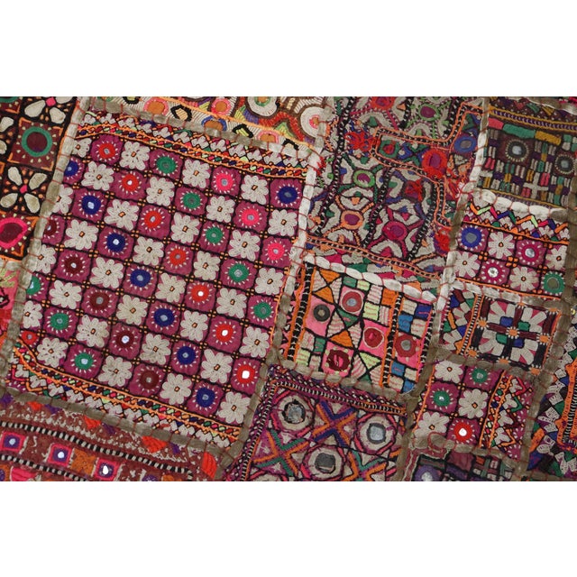 Vintage Embroidered Wall Hung Patchwork Tapestry, 1950s For Sale - Image 10 of 18