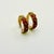 1980s Vintage Boho Chic Baltic Amber & Gold Tone Hoop Pierced Earrings - A Pair For Sale - Image 12 of 12