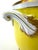 Mottahedeh Vintage Mottahedeh Yellow Porcelain Cachepot With Gilt Rococo Handles For Sale - Image 4 of 11