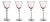 Adriana Wine Glasses, Pink - Set of 4 For Sale