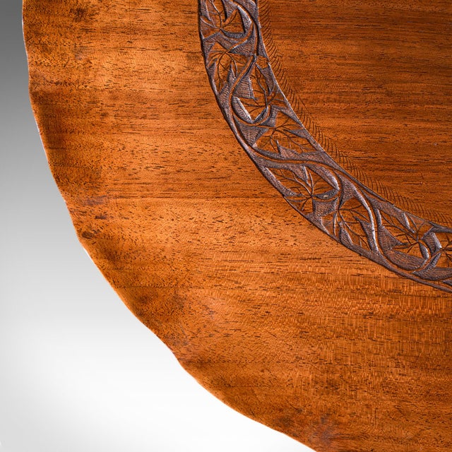 Brown Antique Canape Turntable, Indian, Rotary Serving Tray, Lazy Susan, Edwardian For Sale - Image 8 of 10