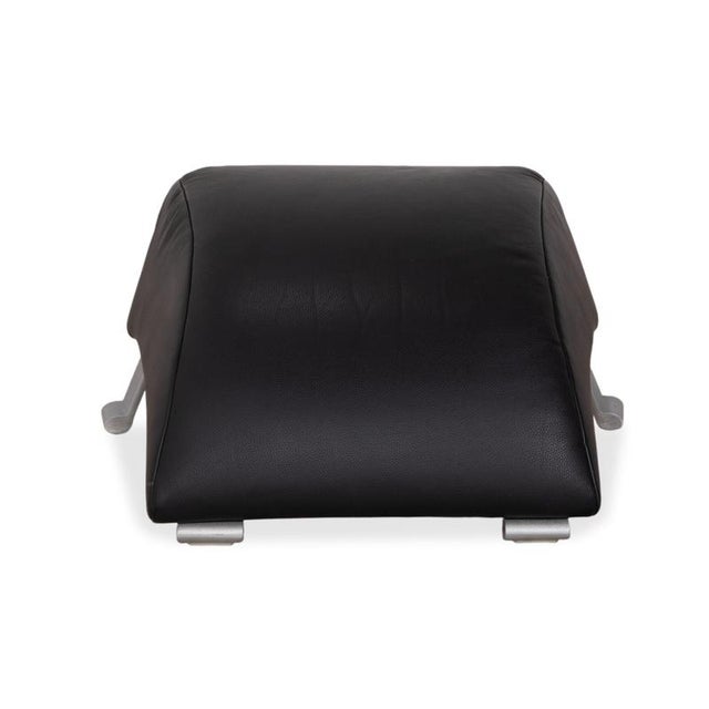 Set of Model 322 Armchair and Ottoman in Black Leather from Rolf Benz For Sale - Image 17 of 18
