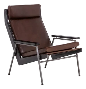 Lounge Chair in Metal and Leather by Rob Parry for Gelderland, 1950s