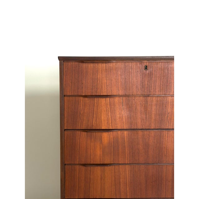 Contemporary Danish Tallboy Chest in Teak, 1960s For Sale - Image 3 of 9