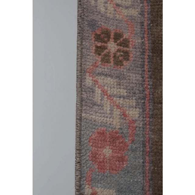 1960s Vintage Turkish Karapinar Runner Rug With Pastel Color 3'8'' X 8'11'' For Sale - Image 11 of 13