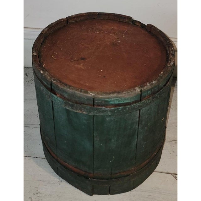 Wood Late 19th Century Original Blue Painted Handled Sap Bucket For Sale - Image 7 of 7