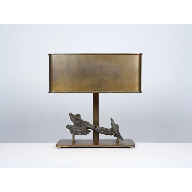 French Brass Table Lamp, 1970s For Sale - Image 9 of 9