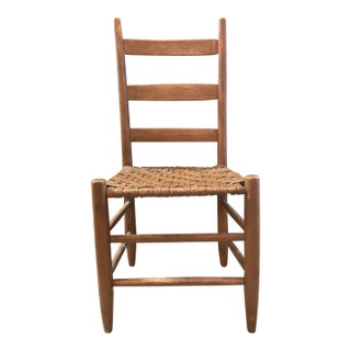 Antique Woven Reed Seat Chair For Sale