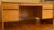 Mid-Century Modern Solid Wood Pedestal Executive Desk, Five Drawers, Raised Edge For Sale - Image 4 of 18