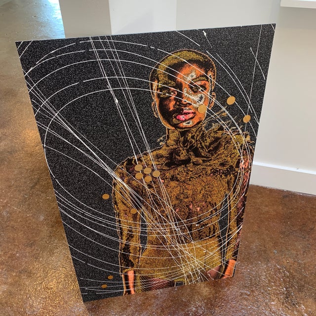 "Moon Drop" Contemporary Abstract Futuristic Figurative Mixed-Media Photograph by Rob Brinson For Sale In West Palm - Image 6 of 13