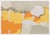 Abstract mixed media monotype in shades of green, gray, orange, and yellow. Barbara Romney with Isabel Fields were the co-...