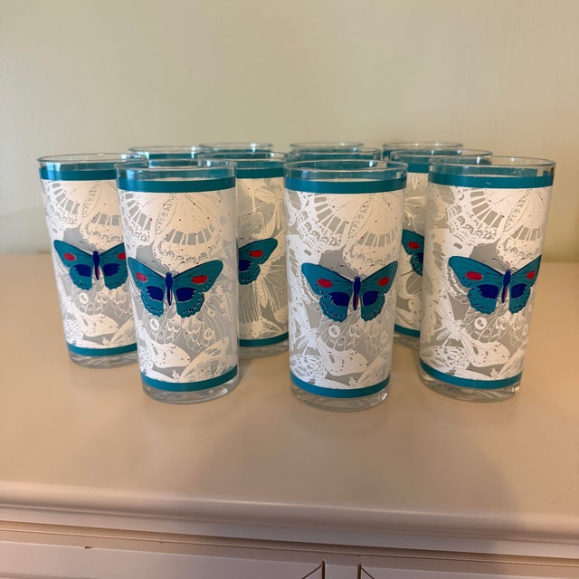 Set of 11 vintage Stotter acrylic iced tea tumblers, made in the U.S.A. and consistent with mid-century decorative...