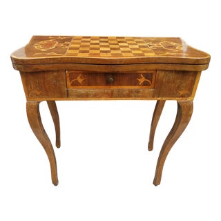 Louis XV Inlaid Wood Game Table For Sale