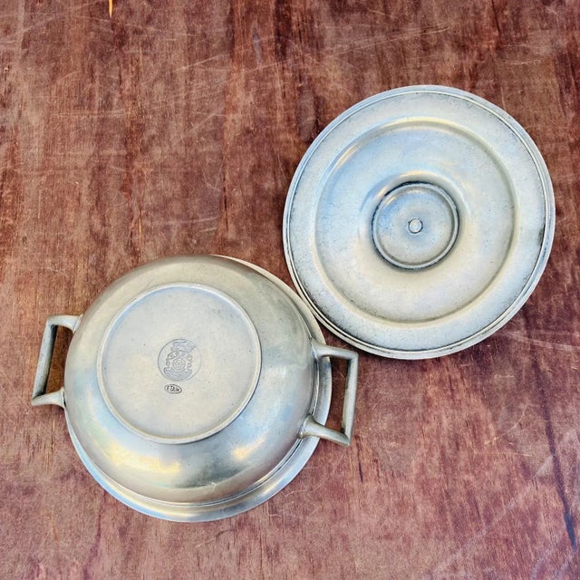 Silver Mid 20th Century Mid Century Pewter French Serving Dish For Sale - Image 8 of 10