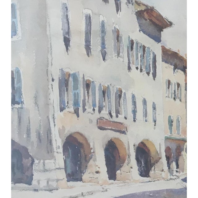 Georges Chappuis, Balade dans le Vieux Annecy, Watercolor on Paper, Framed For Sale - Image 4 of 9
