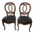 1990s Traditional Italian Wood and Leather Seat Side Chairs - a Pair For Sale