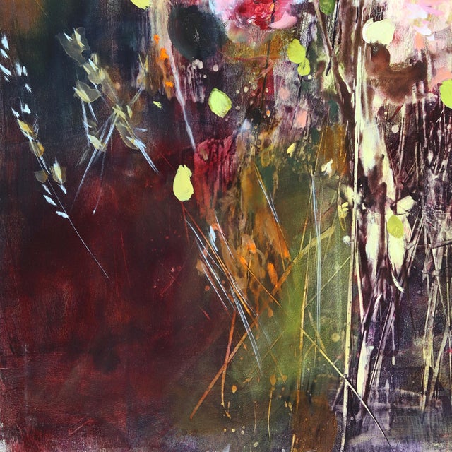 A Passing Glimpse - Original Contemporary Abstract Oil Painting on Wood Panel by Denna Erickson For Sale In Los Angeles - Image 6 of 9