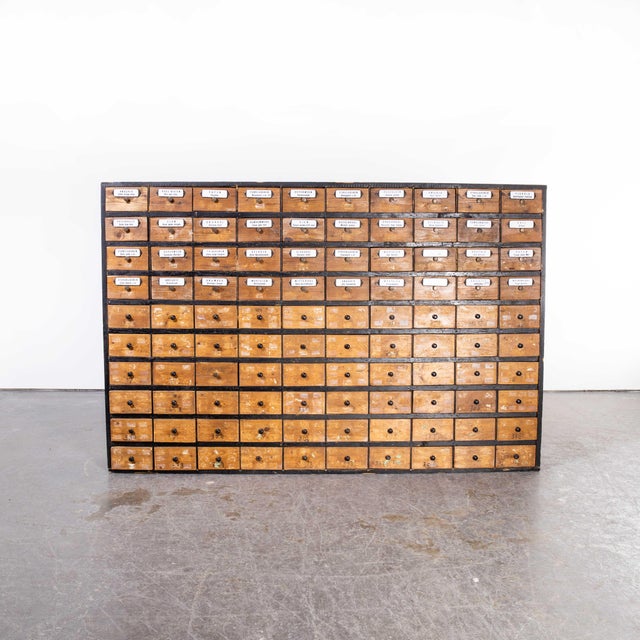 Large Dutch Seed Cabinet with 100 Drawers, 1950s For Sale - Image 14 of 14