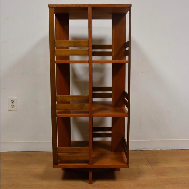 Danish Modern Teak Revolving Bookcase Chairish