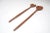 Mid-Century Modern Teakwood Salad Tongs featuring a flat fork and curved spoon server with exaggeratedly long handles (ca....