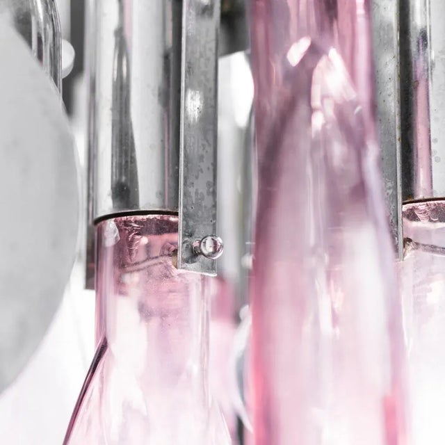 AVMazzega Vintage Chandelier with 6 Lights in Glass from Mazzega, 1970s For Sale - Image 4 of 14