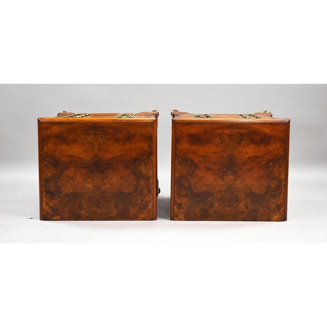 Wood Walnut Bedside Chests, 1960s, Set of 2 For Sale - Image 7 of 10