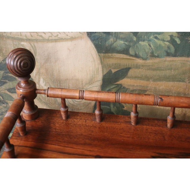 Wooden Shelf with Turned Legs, 1940s For Sale - Image 10 of 11