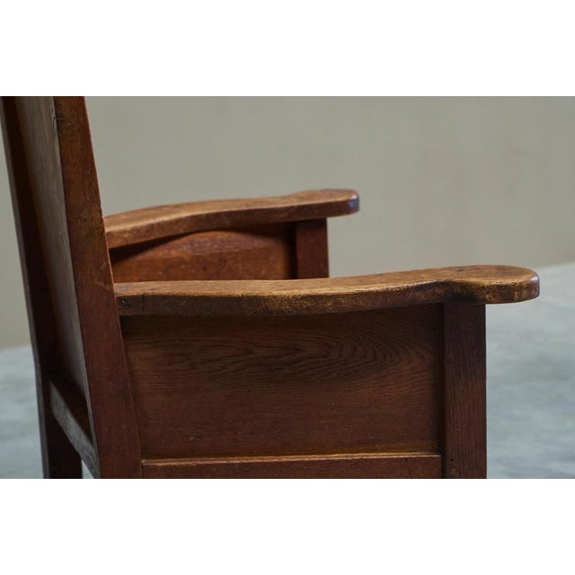 Antique Armchair in Oak, Europe 19th Century For Sale - Image 9 of 15