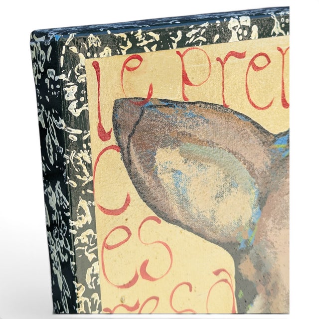 Textile Late 20th Century Cow With Chickens, Acrylic on Canvas, American, by Ira Yeager For Sale - Image 7 of 11