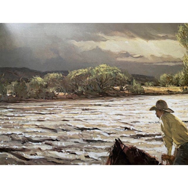 Vintage Signed, Limited Edition Print by Robert Summers “High Water Crossing” 908/1500 For Sale - Image 4 of 4