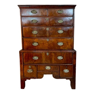 18th Century Georgian English Chest on Chest Dresser For Sale
