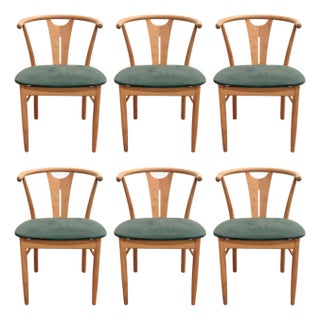 K. Høffer-Larsen Attribution, Dining Chairs, Oak, Denmark, 1970s For Sale