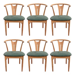 Late 20th Century Danish Modern Oak Dining Chairs Attrib. K. Høffer-Larsen For Sale