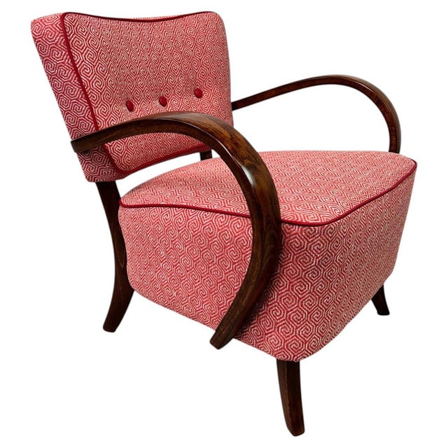 Art Deco H237 Armchair attributed to Jindřich Halabala, 1930s For Sale - Image 12 of 12
