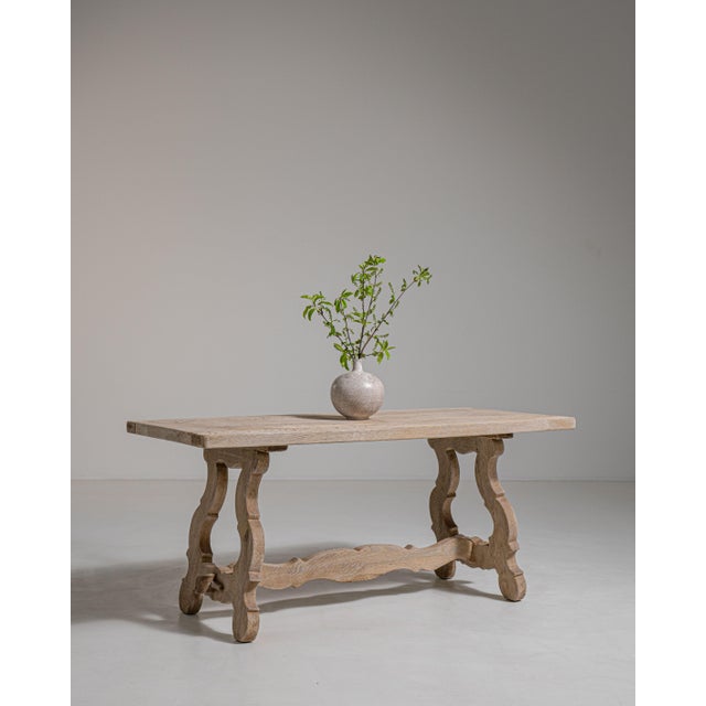 Wood French Oak Coffee Table, Antique, France, Circa 1970 For Sale - Image 7 of 8