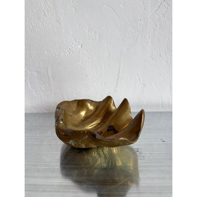 Brazilian Modern Bronze Clam Shell Ashtray or Catchall, 1960s For Sale - Image 4 of 16