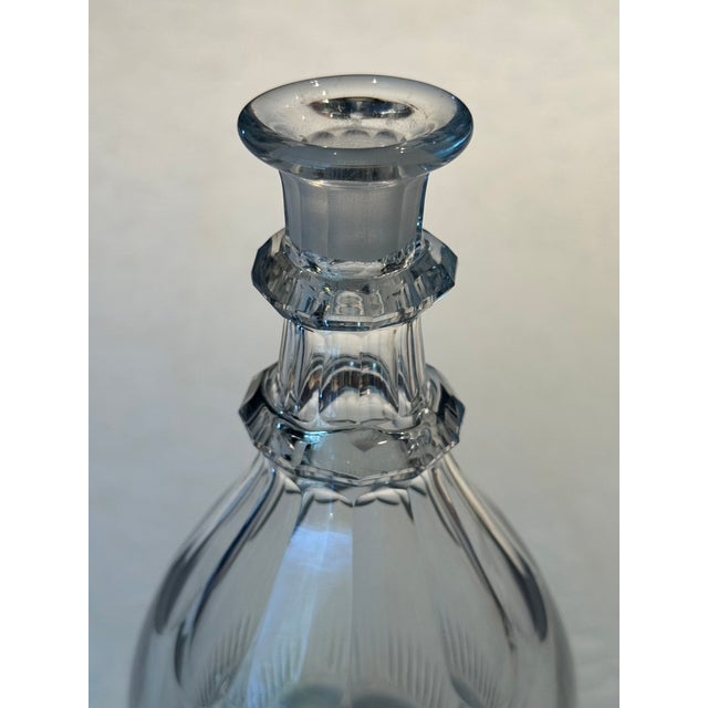 Transparent Circa 1800 Anglo-Irish Cut Crystal Prussian Decanter With Lozenge Stopper For Sale - Image 8 of 12